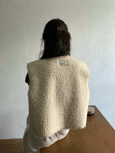 雙面穿麂皮羊羔毛短版背心6