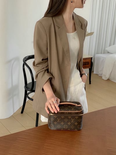 刀領混棉麻挺版西裝外套8