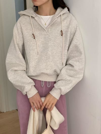 休閒半開連帽衛衣4