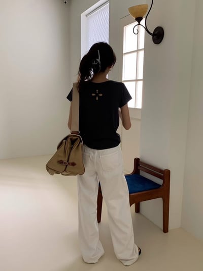 可雙面穿雕刻鏤空小花T5