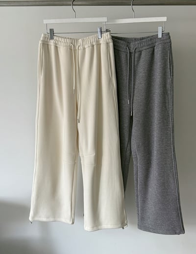 毛毛大翻領設計連帽外套＋鬆緊長褲SET11