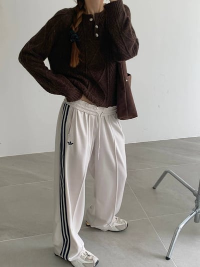 亨利排釦領麻花針織衣3