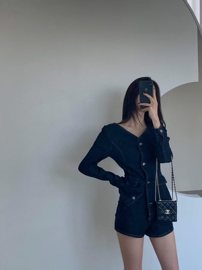 大V牛仔上衣+短褲SET（可拆買）6