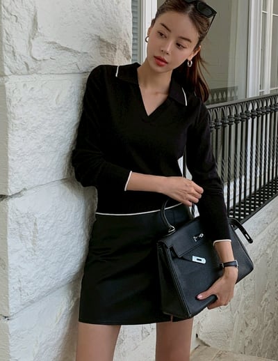 小開岔仿皮短褲裙10