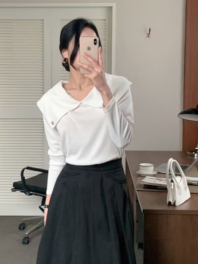 （客訂勿下單）前後大翻領金牌logo薄款棉T5