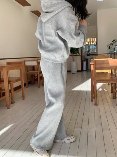 半排扣連帽上衣+長褲SET3