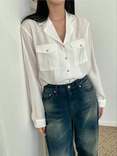 翻領金釦軟料襯衫4