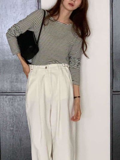 簡約百搭條紋上衣2