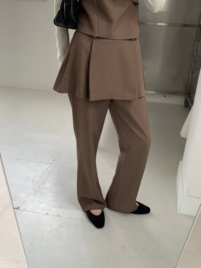 開衩片群層次西裝長褲7