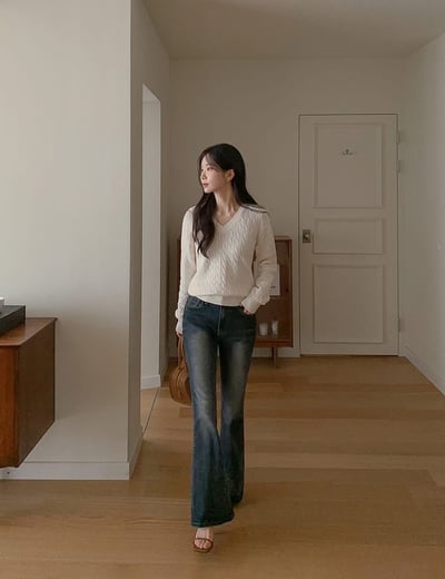 超提臀！美腿喇叭牛仔褲13