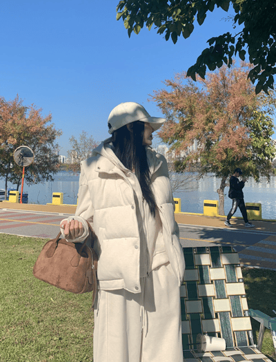 三件組｜麵包鋪棉背心＋連帽棉質外套＋鬆緊長褲SET12