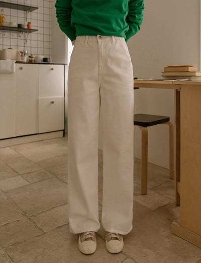 四季百搭款｜中高腰挺棉修身寬褲12