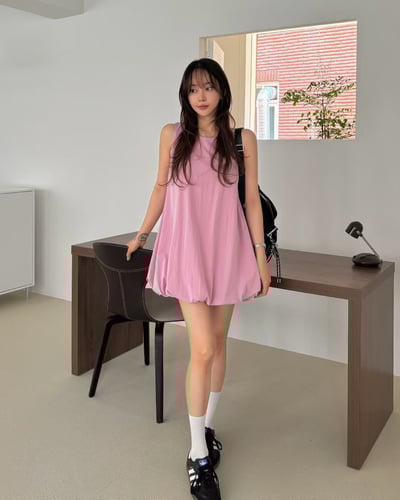 涼感尼龍花苞背心短洋5