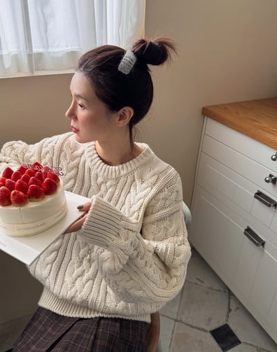 扎實磅數麻花針織衣9