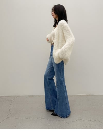 高個款！側車線落地款喇叭牛仔褲8