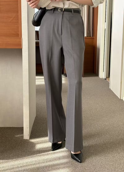 高腰春季薄款直筒西裝褲3