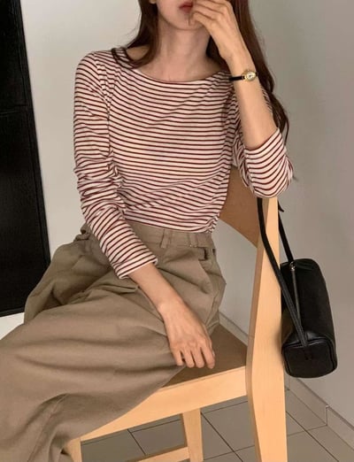 簡約百搭條紋上衣7