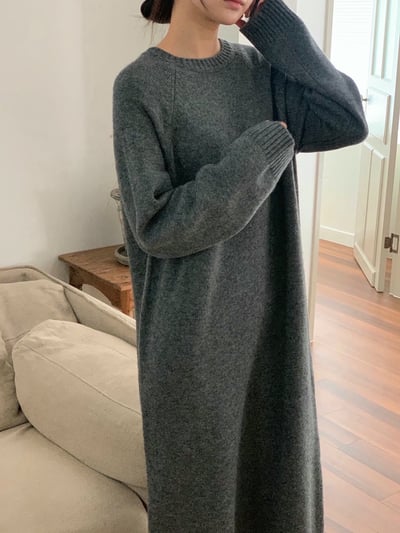 接螺紋厚磅款針織洋裝6