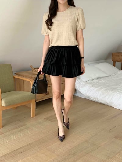 立體泡泡壓紋圓領棉麻衫4