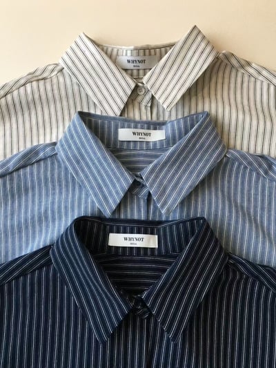 落肩直紋寬鬆襯衫9