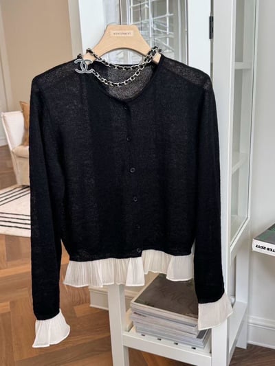 針織拚接小外套4