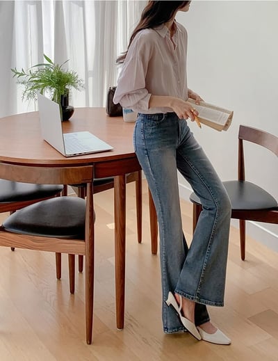 超提臀！美腿喇叭牛仔褲4