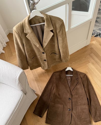 刀領寬鬆口袋麂皮西裝外套13