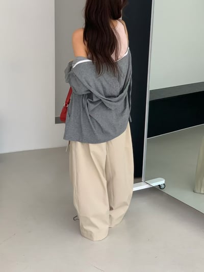 連帽落肩寬鬆棉質外套8