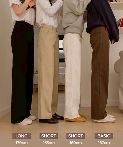 四季百搭款｜中高腰挺棉修身寬褲2