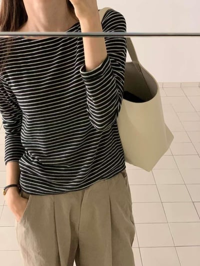 簡約百搭條紋上衣4