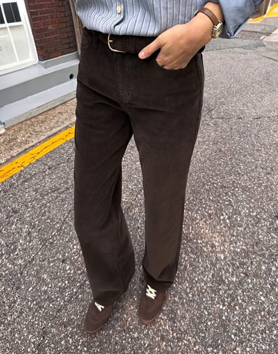 顯瘦順身款燈芯絨直筒長褲11