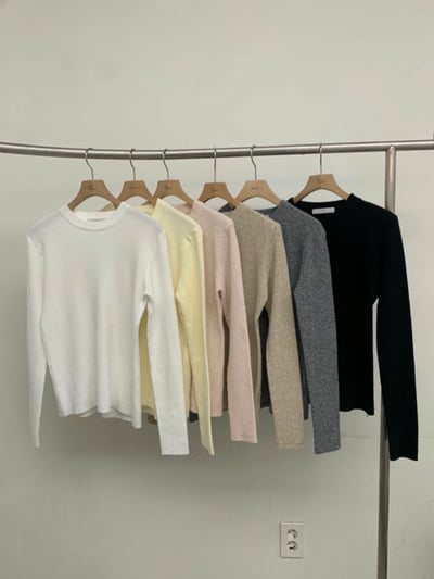 多色款圓領坑紋博款針織衫14