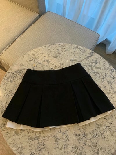 拼接層次百摺西裝短裙9