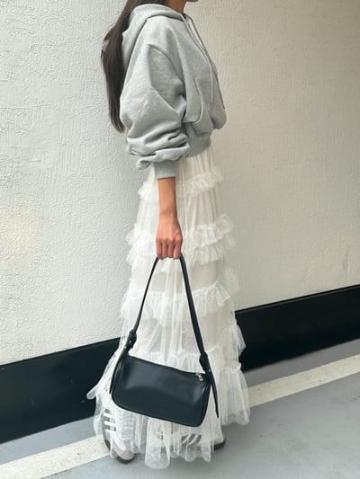 點點網紗蛋糕鬆緊長裙3