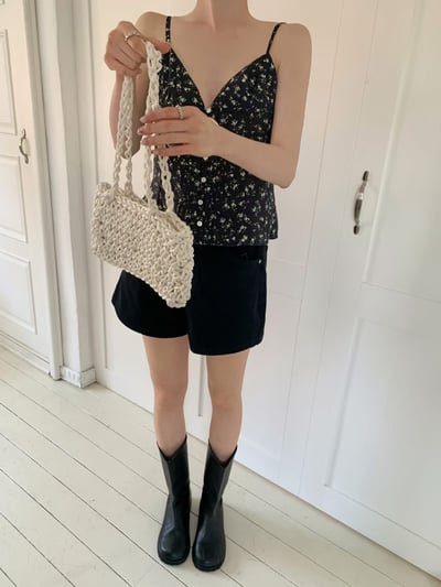 可愛小碎花V領背心6