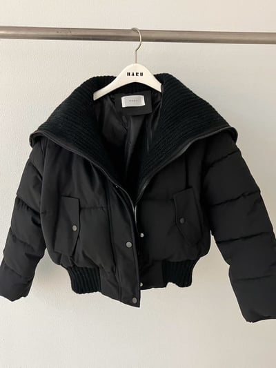 回歸🔥拼接坑紋防水羽絨外套8