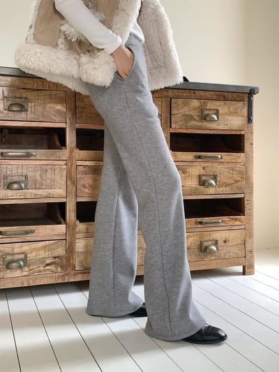 彈力內磨毛微喇叭長褲2