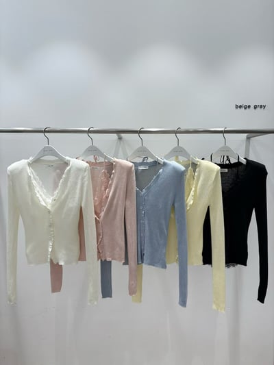 蕾絲滾邊背心＋排釦外套假兩件針織衫8