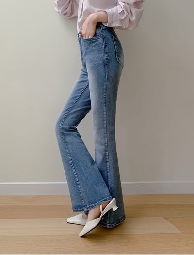 超提臀！美腿喇叭牛仔褲9