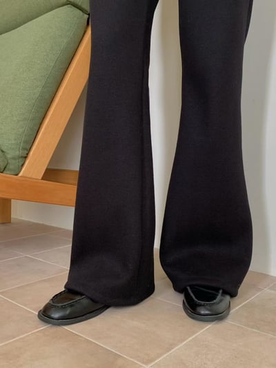 彈力內磨毛微喇叭長褲8