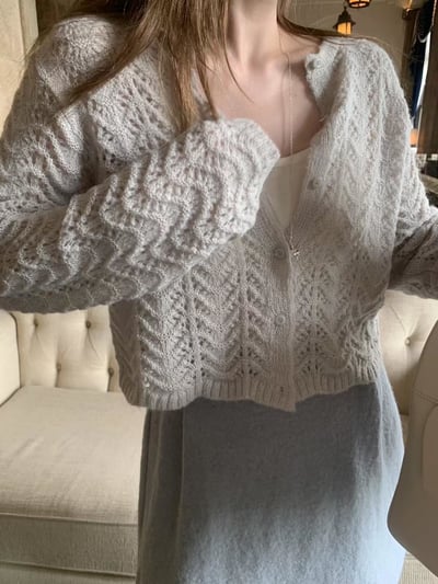 簍空造型針織短外套7