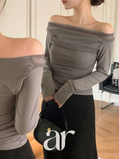 拼接歐跟網紗薄款Ｔ1