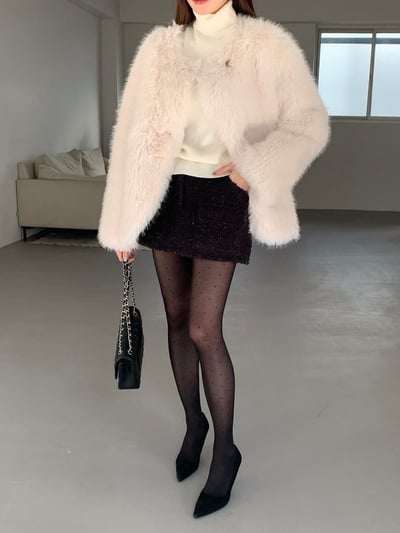 圓領排釦長毛款寬鬆外2