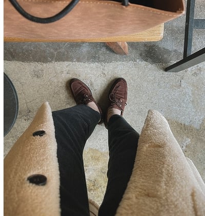 後開衩魔毛直筒黑色小腳褲4