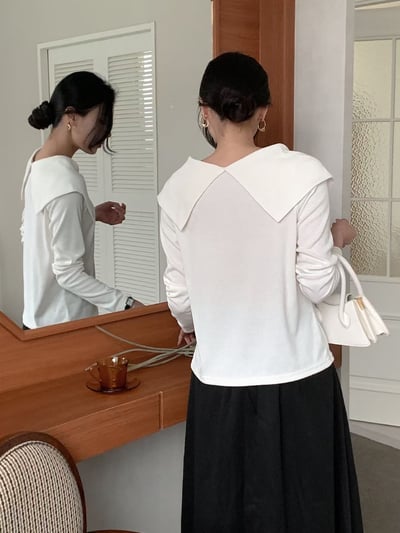 （客訂勿下單）前後大翻領金牌logo薄款棉T8