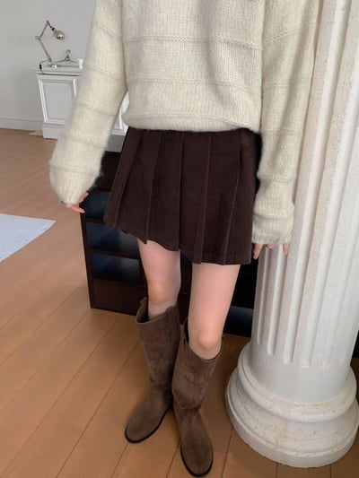 秋冬百褶小短裙3