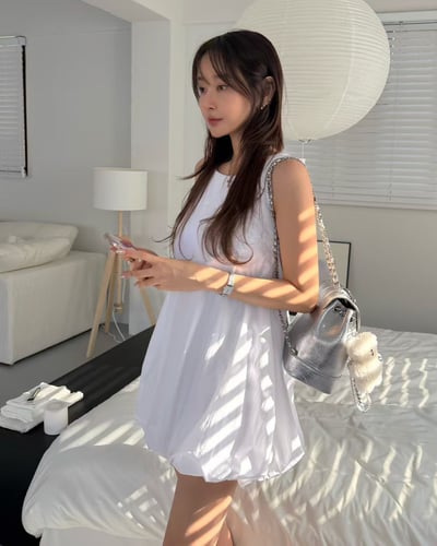 涼感尼龍花苞背心短洋4