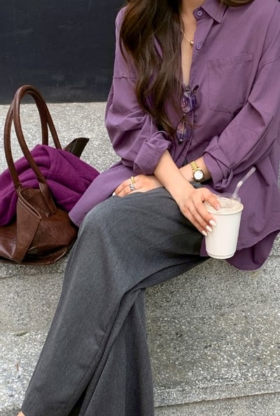 後鬆緊人字紋磨毛西裝褲10