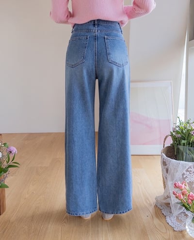 -3KG !內鬆緊腰圍前車線順身直筒褲3