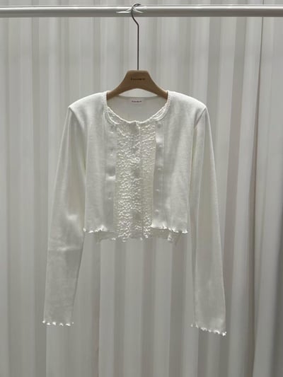 蕾絲拼接針織上衣9